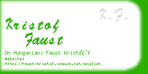 kristof faust business card